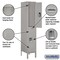 Salsbury Industries Wardrobe Locker, 12 in. W x 15 in. D, Gray 62155GY-U